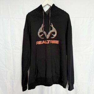 RealTree Black Camo Orange Logo Sweater